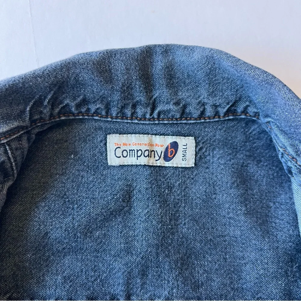 Girls Denim Jean Jacket Girls Size Small Basic Fit Company B Blue Jeans Denim